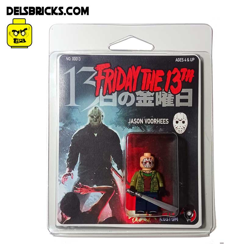 Jason Voorhees in Limited Edition Custom Display Packaging Lego Horror Minifigures Delsbricks.com