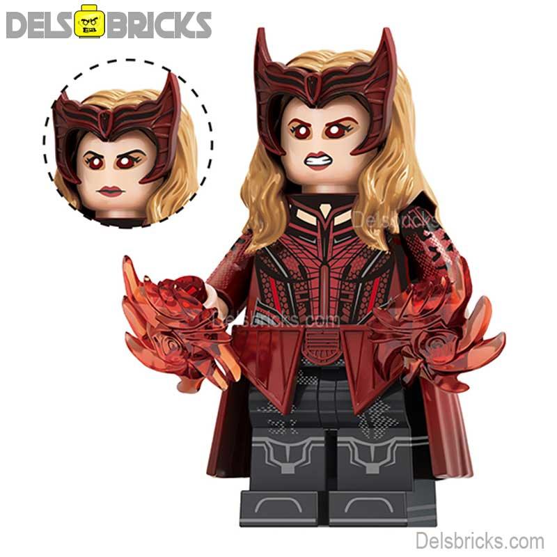 Scarlet Witch Wanda Maximoff Lego Minifigures Custom Toys - DelsBricks MinifiguresMinifiguresDelsBricks MinifiguresDelsbricks