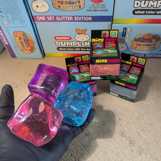 Set of Three Wannabe Nice Cubes (Super Slow - Rising Squish) - DelsBricks Toys & CollectiblesDelsBricks Toys & CollectiblesRalphie's Funhouse