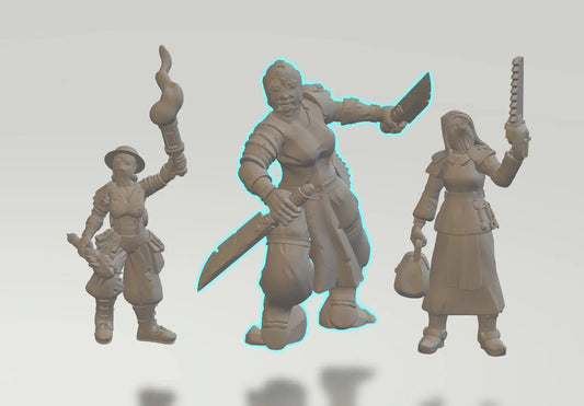 Sisterhood of the Crusade by Ratman Forge 32mm scale miniature, Includes base and stand, For any sci - fi, Grim Dark or OPR, Trench Crusade - DelsBricks Toys & CollectiblesResin Printed MiniatureDelsBricks Toys & CollectiblesMega Diamonds & Schwartzreiter Mini Forge