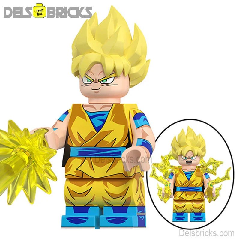 Son Goku Dragon Ball Z Super Lego Minifigures Best Custom Anime Toys Yellow - DelsBricks MinifiguresMinifiguresDelsBricks MinifiguresDelsbricks