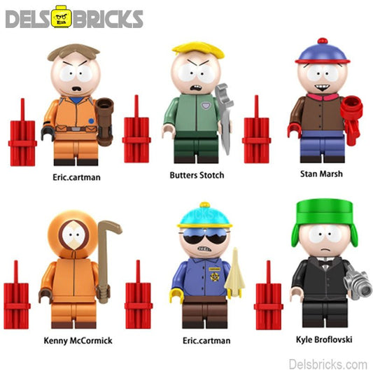 South Park set of 5 Lego Minifigures Custom Toys 2 - DelsBricks MinifiguresMinifiguresDelsBricks MinifiguresDelsbricks