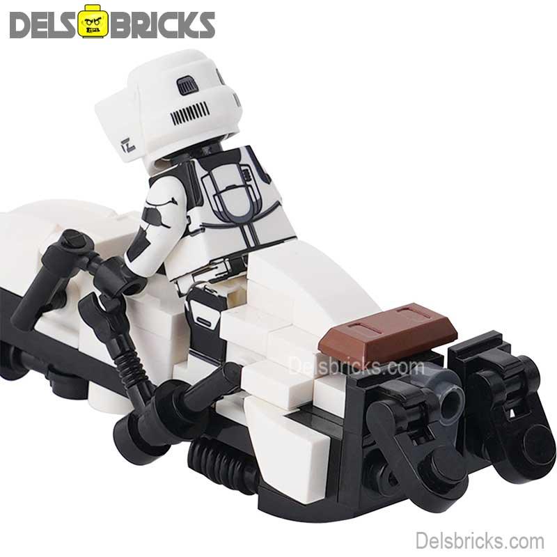 Speeder Bike & Biker Scout Lego Minifigures Custom Toys - DelsBricks MinifiguresMinifiguresDelsBricks MinifiguresDelsbricks
