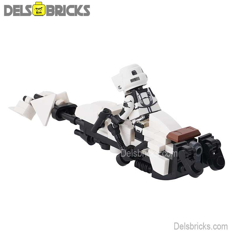 Speeder Bike & Biker Scout Lego Minifigures Custom Toys - DelsBricks MinifiguresMinifiguresDelsBricks MinifiguresDelsbricks