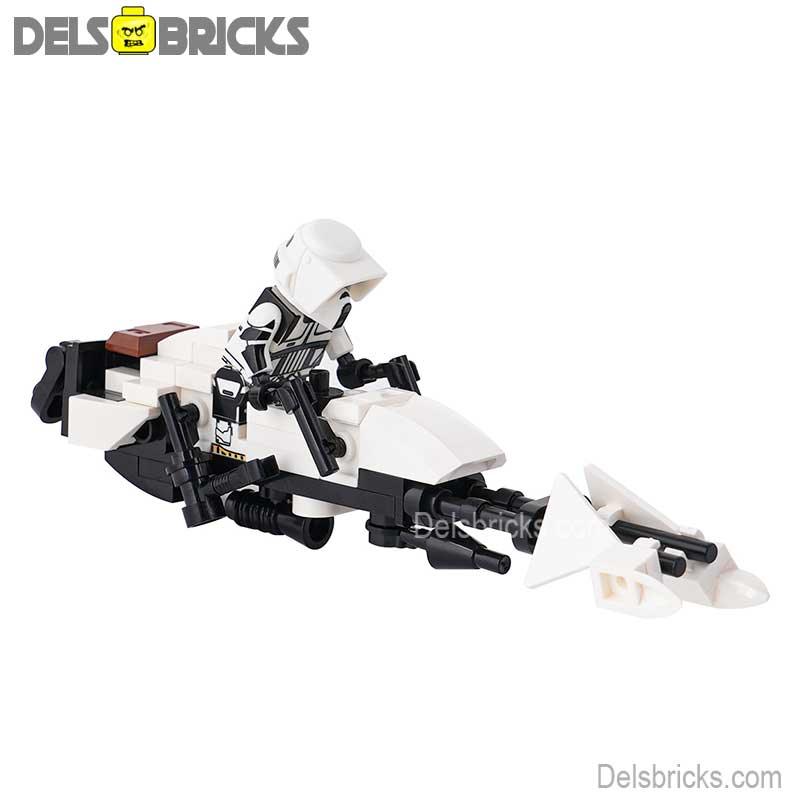 Speeder Bike & Biker Scout Lego Minifigures Custom Toys - DelsBricks MinifiguresMinifiguresDelsBricks MinifiguresDelsbricks