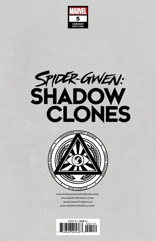 Spider - Gwen: Shadow Clones 5 Unknown Comics Kael Ngu Exclusive Var (07/19/2023) - DelsBricks Toys & CollectiblesCOMIC BOOK EXCLUSIVEDelsBricks Toys & CollectiblesUnknown Comic Books