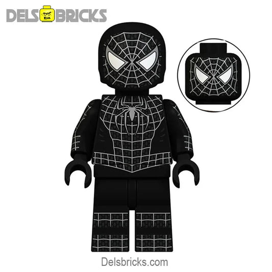 Spider - Man Black symbiotic Suit Lego Minifigures Custom Toys 1 - DelsBricks MinifiguresSpiderman Lego MinifiguresDelsBricks MinifiguresDelsbricks.com