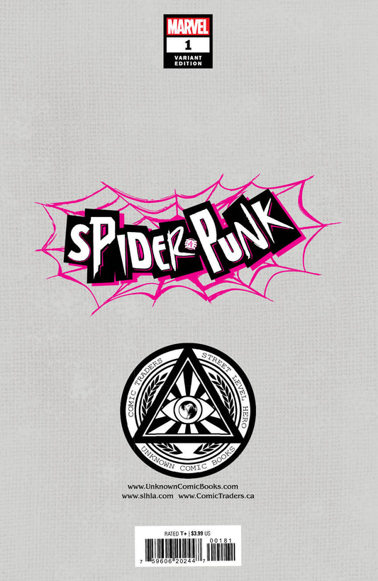 Spider - Punk 1 Unknown Comics Tony Daniel Exclusive Var (04/06/2022) - DelsBricks Toys & CollectiblesCOMIC BOOK EXCLUSIVEDelsBricks Toys & CollectiblesUnknown Comic Books