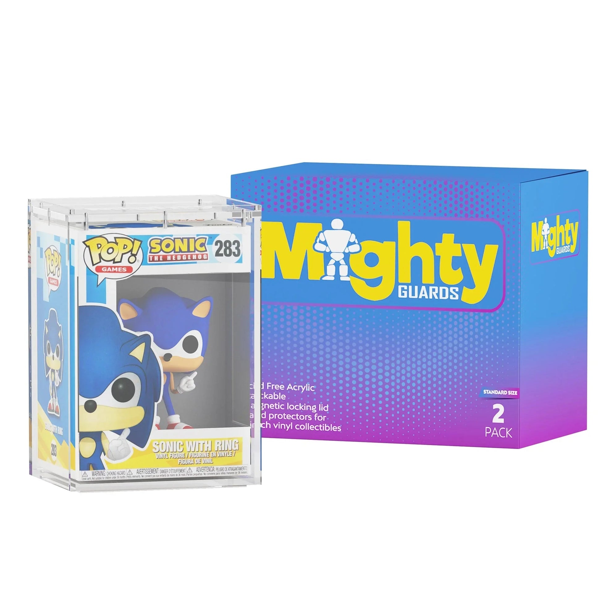 Standard Size Hard Protectors 2 - Count Mighty Guards (Compatible with - 4" Funko POP! ) - Stackable with Magnetic Lid - DelsBricks MinifiguresPop! AccessoryDelsBricks MinifiguresTHE MIGHTY HOBBY SHOP