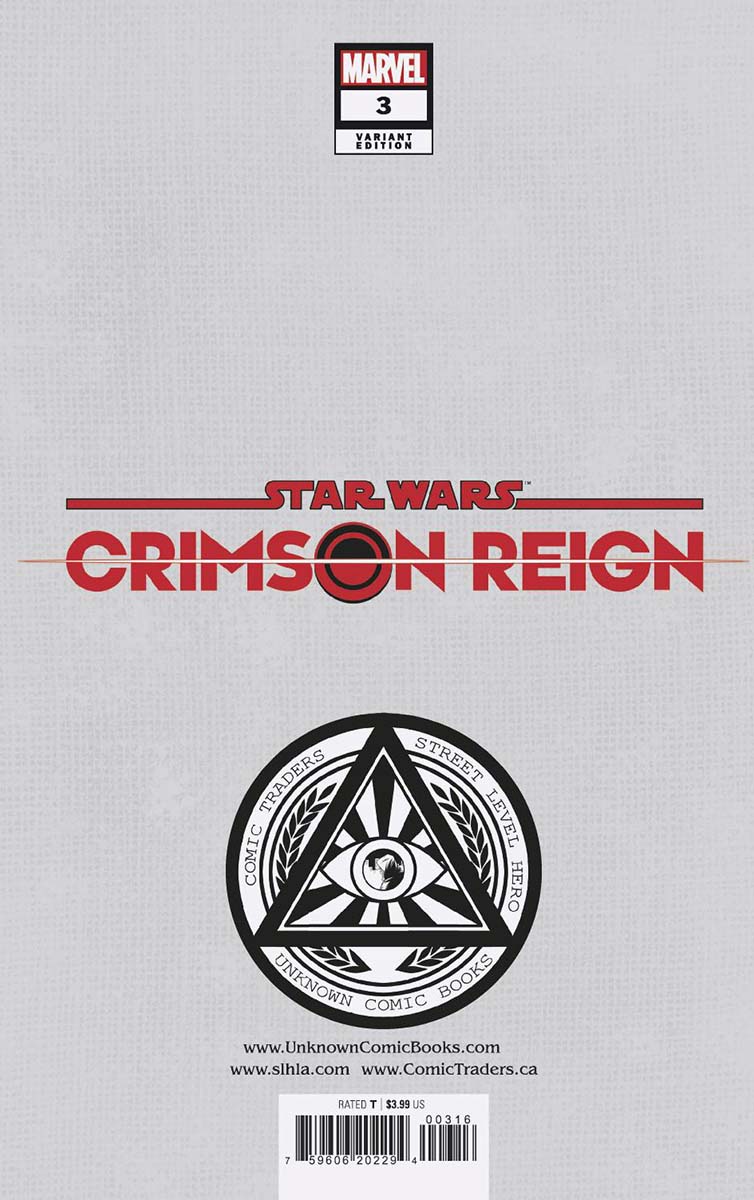 Star Wars: Crimson Reign 3 Unknown Comics Tyler Kirkham Exclusive Var (03/09/2022) - DelsBricks Toys & CollectiblesCOMIC BOOK EXCLUSIVEDelsBricks Toys & CollectiblesUnknown Comic Books