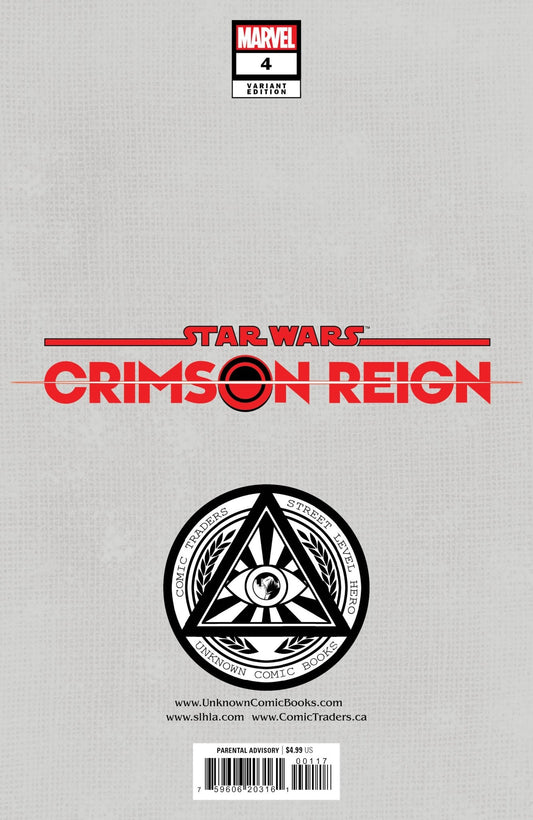 Star Wars: Crimson Reign 4 Unknown Comics Tyler Kirkham Exclusive Var (04/06/2022) (04/27/2022) - DelsBricks Toys & CollectiblesCOMIC BOOK EXCLUSIVEDelsBricks Toys & CollectiblesUnknown Comic Books