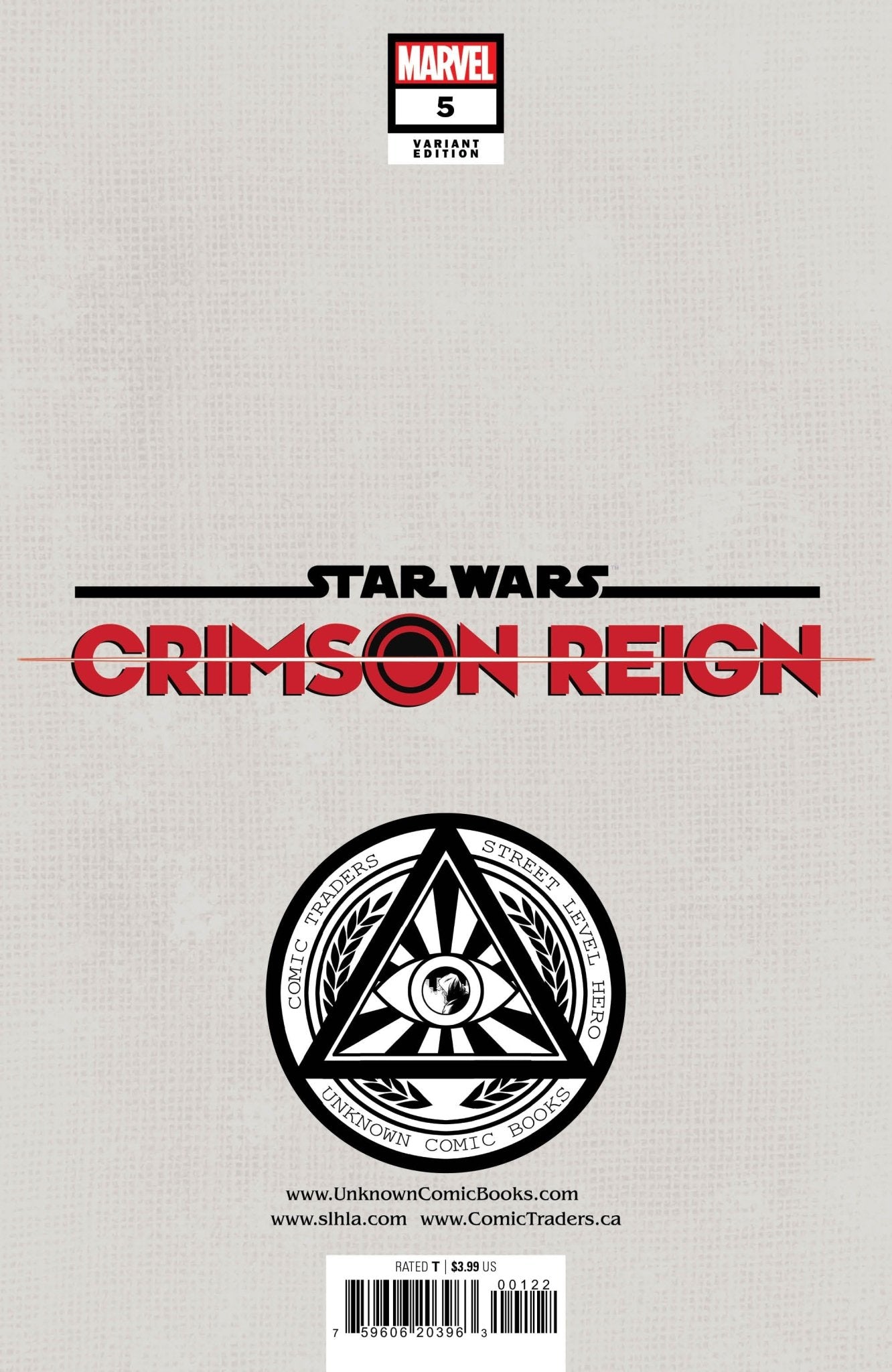 Star Wars: Crimson Reign 5 Unknown Comics Tyler Kirkham Exclusive Virgin Var (06/22/2022) - DelsBricks Toys & CollectiblesCOMIC BOOK EXCLUSIVEDelsBricks Toys & CollectiblesUnknown Comic Books