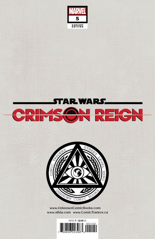 Star Wars: Crimson Reign 5 Unknown Comics Tyler Kirkham Exclusive Virgin Var (06/22/2022) - DelsBricks Toys & CollectiblesCOMIC BOOK EXCLUSIVEDelsBricks Toys & CollectiblesUnknown Comic Books