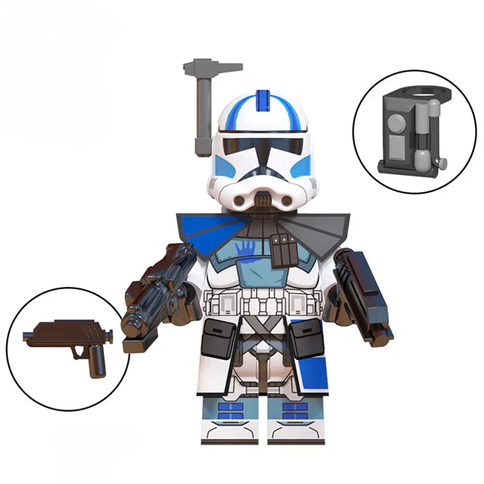 501st Legion Echo Clone trooper Star Wars Lego Minifigures Custom Toys - DelsBricks Minifigures
