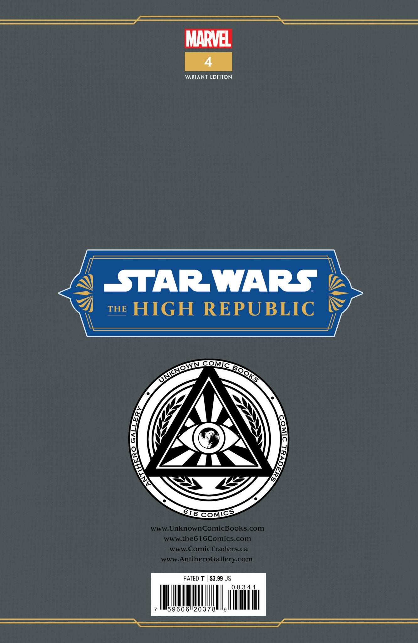 Star Wars: The High Republic 4 Unknown Comics Tyler Kirkham Exclusive Virgin Var (01/11/2023) - DelsBricks Toys & CollectiblesCOMIC BOOK EXCLUSIVEDelsBricks Toys & CollectiblesUnknown Comic Books