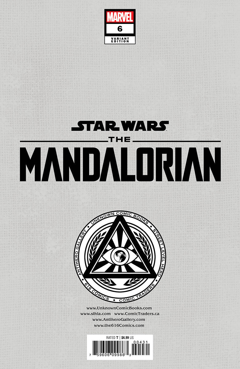 Star Wars: The Mandalorian 6 Unknown Comics Rickie Yagawa Exclusive Var (12/14/2022) - DelsBricks Toys & CollectiblesCOMIC BOOK EXCLUSIVEDelsBricks Toys & CollectiblesUnknown Comic Books