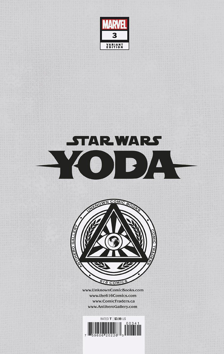 Star Wars: Yoda 3 Unknown Comics Rickie Yagawa Exclusive Virgin Var (01/25/2023) - DelsBricks Toys & CollectiblesCOMIC BOOK EXCLUSIVEDelsBricks Toys & CollectiblesUnknown Comic Books