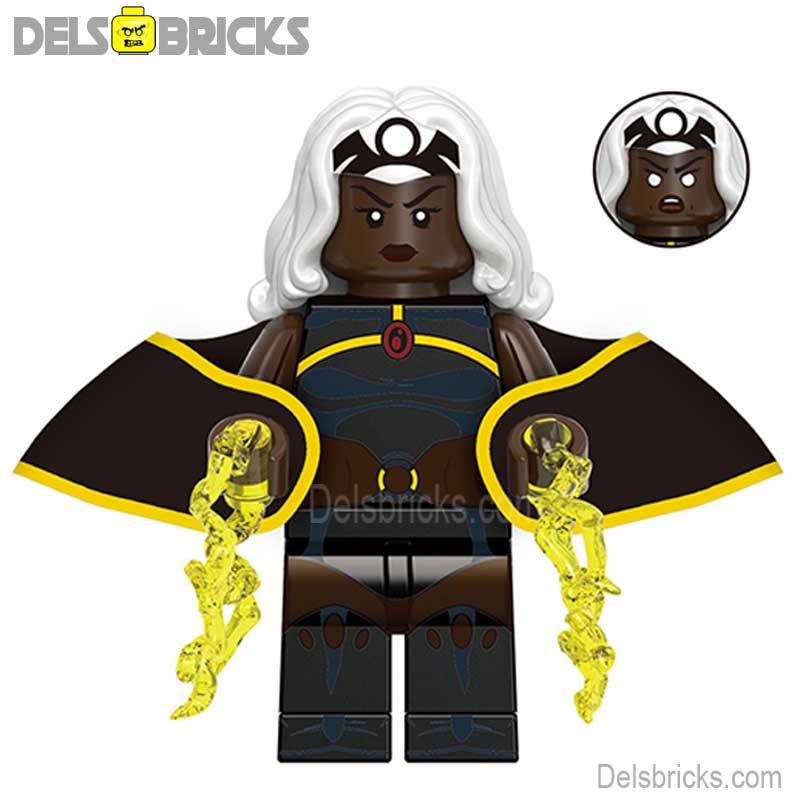 Storm From X - Men '97 Black Suit Lego Minifigures custom toys - DelsBricks MinifiguresMinifiguresDelsBricks MinifiguresDelsbricks