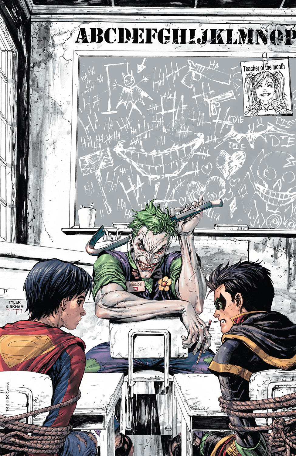 SUPER SONS 1 DETENTION UNKNOWN COMICS TYLER KIRKHAM CON EXCLUSIVE JOKER ONLY - DelsBricks Toys & CollectiblesCOMIC BOOK EXCLUSIVEDelsBricks Toys & CollectiblesUnknown Comic Books