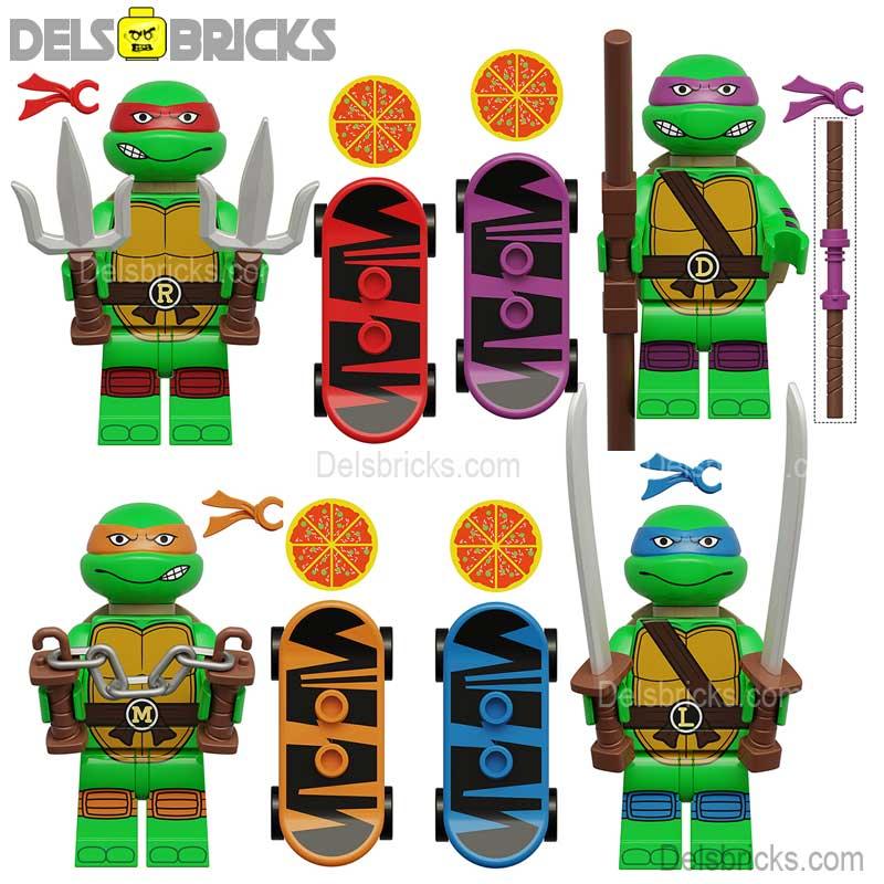 Teenage Mutant Ninja Turtles Mutant Mayhem set of Lego Minifigures Custom  Toys