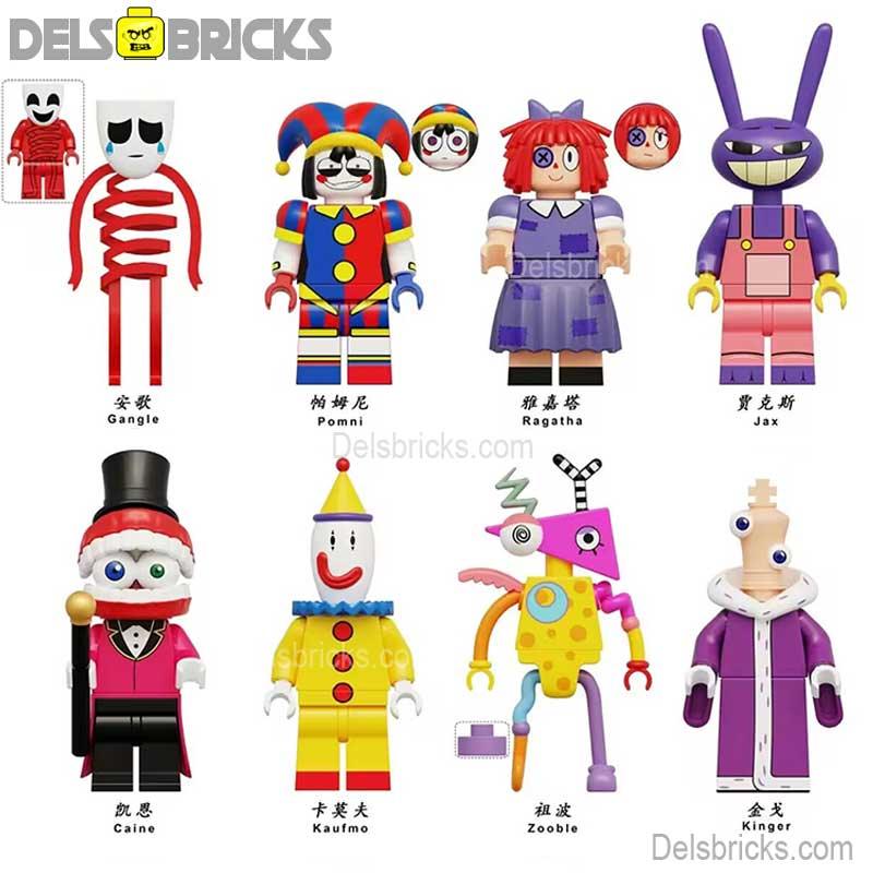 The Amazing Digital Circus set of 8 Lego Minifigures Custom Toys 2 - DelsBricks MinifiguresMinifiguresDelsBricks MinifiguresDelsbricks