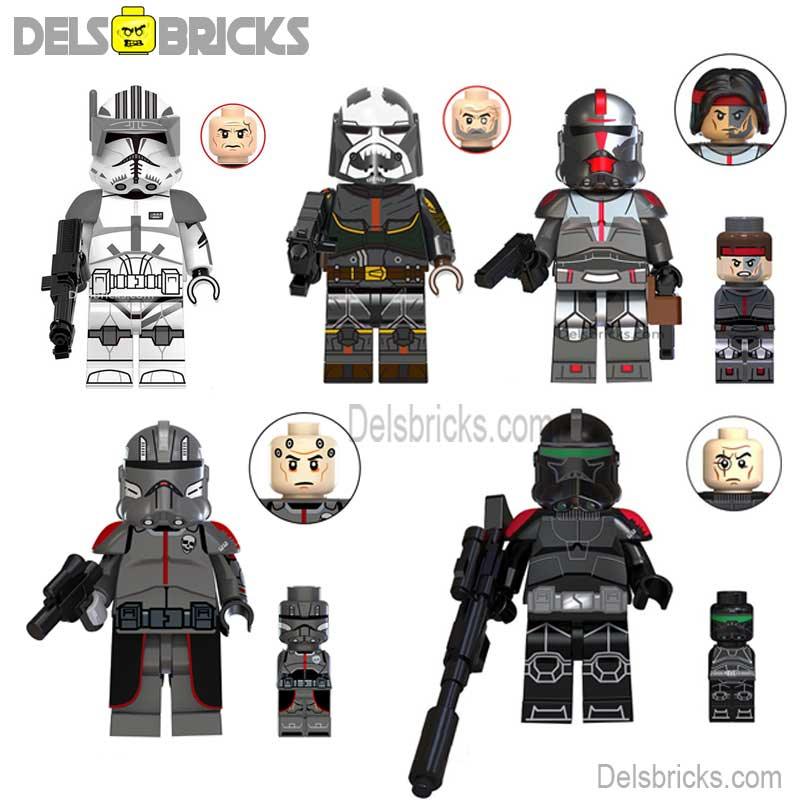 The bad Batch Set of 5 Lego Star Wars Minifigures custom toys (New) - DelsBricks MinifiguresLego Star Wars MinifiguresDelsBricks MinifiguresDelsbricks.com