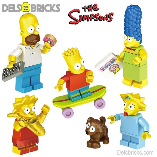 The Simpsons family Set of 5 Lego Minifigures Custom Toys - DelsBricks MinifiguresMinifiguresDelsBricks MinifiguresDelsbricks