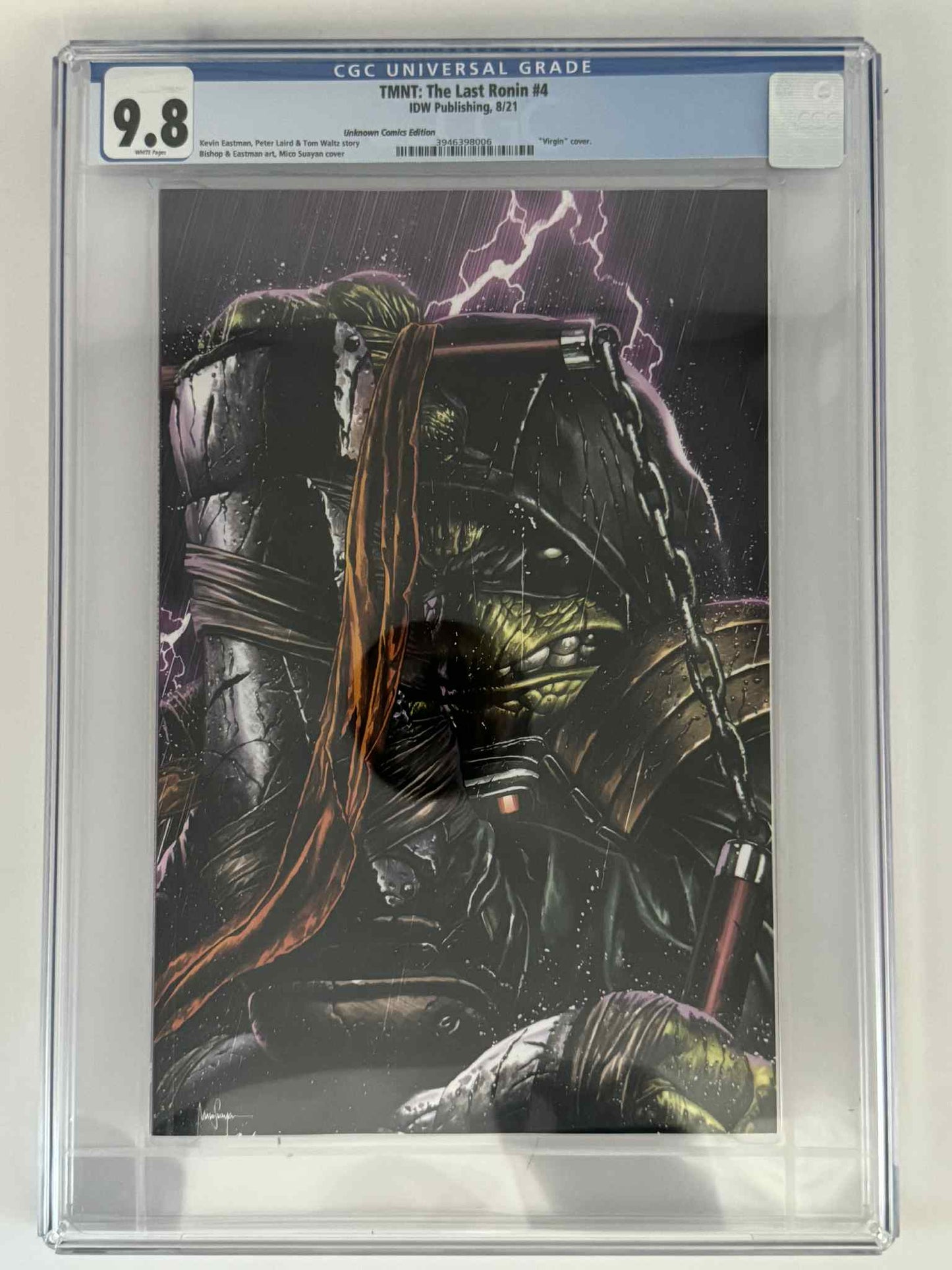 TMNT: The Last Ronin 4 CGC 9.8 Blue Label Suayan Exclusive Virgin Var - DelsBricks Toys & CollectiblesCOMIC BOOKDelsBricks Toys & CollectiblesUnknown Comic Books