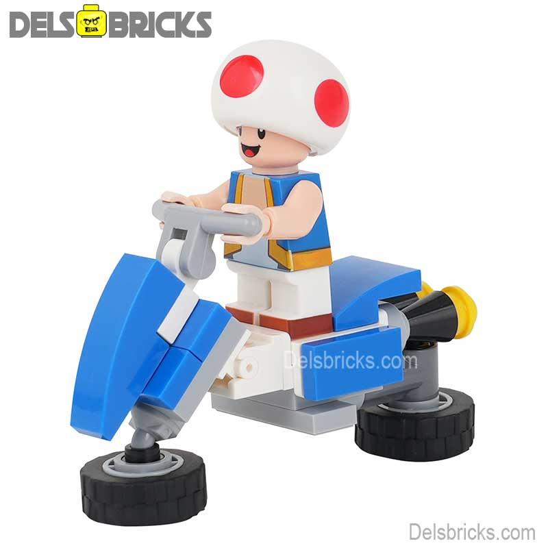 Toad Kart Super Mario Lego Minifigures From Mario Brothers Movie - DelsBricks MinifiguresMinifiguresDelsBricks MinifiguresDelsbricks