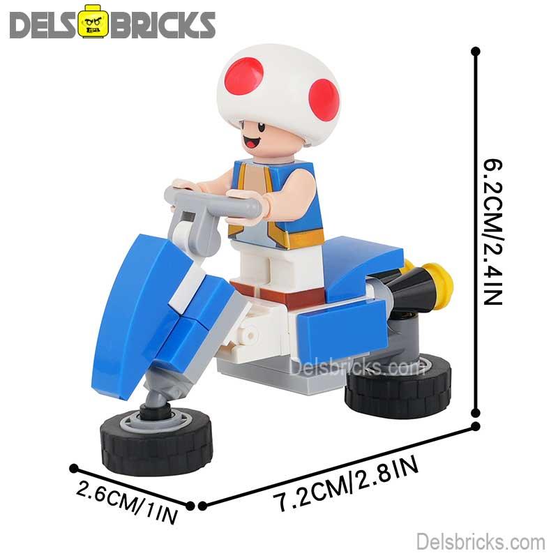 Toad Kart Super Mario Lego Minifigures From Mario Brothers Movie - DelsBricks MinifiguresMinifiguresDelsBricks MinifiguresDelsbricks