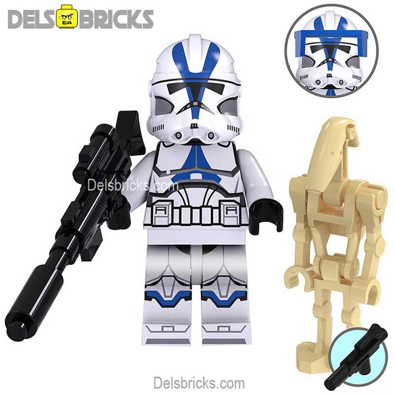 501st Legion Clone Trooper & Battle Droid Lego Star Wars Minifigures - DelsBricks Minifigures