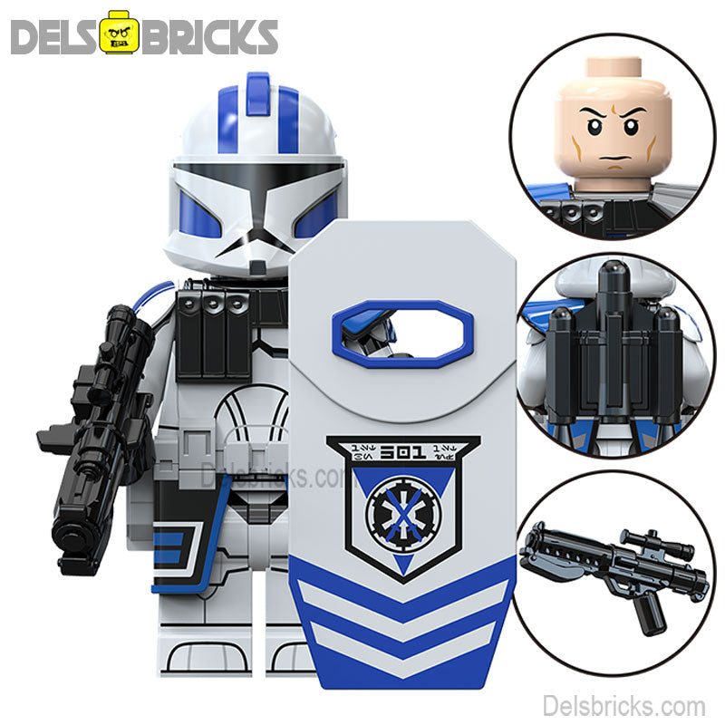 Echo Phase 1 501st Clone trooper Star Wars Lego Minifigures Custom Toys S3