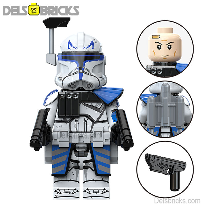 captain Rex 501st Clone trooper Star Wars Lego Minifigures Custom Toys S3