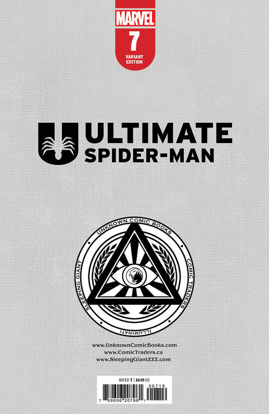 Ultimate Spider - Man 7 Unknown Comics Tyler Kirkham Virgin Exclusive Var (07/31/2024) - DelsBricks Toys & CollectiblesCOMIC BOOKDelsBricks Toys & CollectiblesUnknown Comic Books