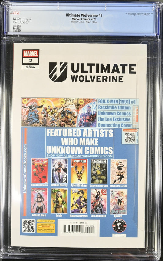 💎Ultimate Wolverine 2 Exclusive Ivan Tao Virgin - CGC 9.9 - DelsBricks Toys & CollectiblesCOMIC BOOKDelsBricks Toys & Collectibles412 Comics
