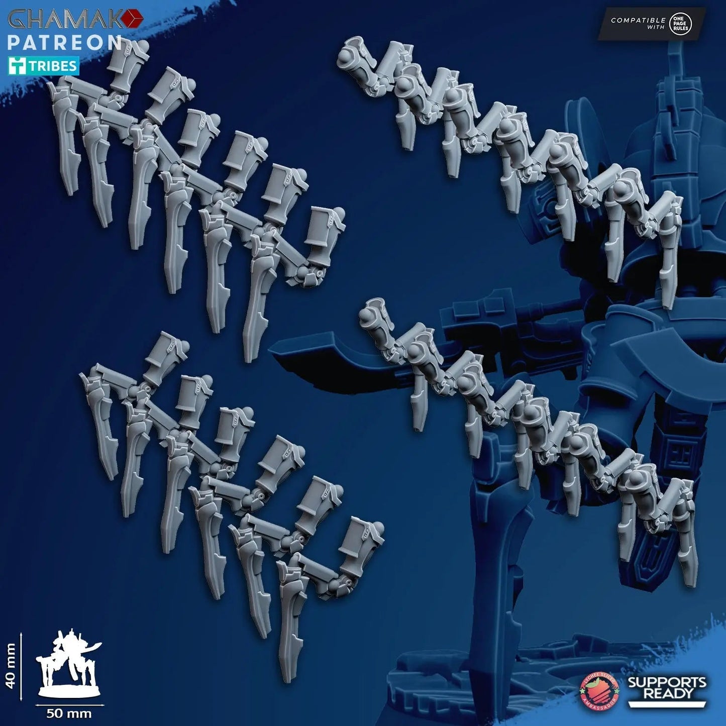 Vanquishers by Ghamak: Sci - fi 28/32mm Heroic Scale Miniature, 40mm tall, 7 Units - DelsBricks Toys & CollectiblesResin Printed MiniatureDelsBricks Toys & CollectiblesMega Diamonds & Schwartzreiter Mini Forge