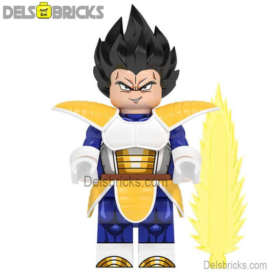 Vegeta Dragon Ball Z Super Lego Minifigures Custom Anime Toys New - DelsBricks MinifiguresMinifiguresDelsBricks MinifiguresDelsbricks