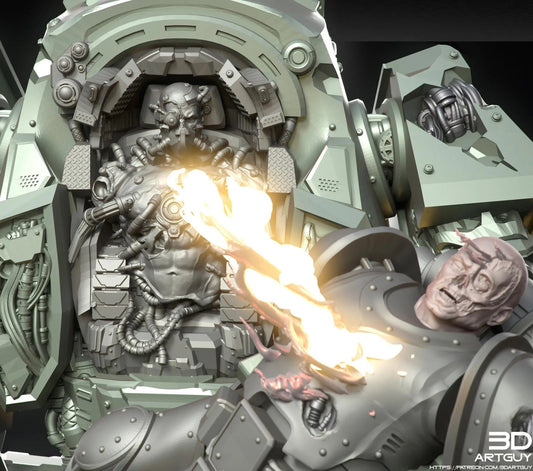 Venerable One by 3DArtGuy 32mm scale, 50mm or 100mm, Miniature War Gaming Figure - DelsBricks Toys & CollectiblesResin Printed MiniatureDelsBricks Toys & CollectiblesMega Diamonds & Schwartzreiter Mini Forge