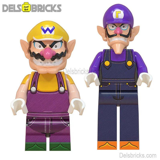 Wario & Waluigi Super Mario Brothers Lego Minifigures set - DelsBricks MinifiguresMinifiguresDelsBricks MinifiguresDelsbricks