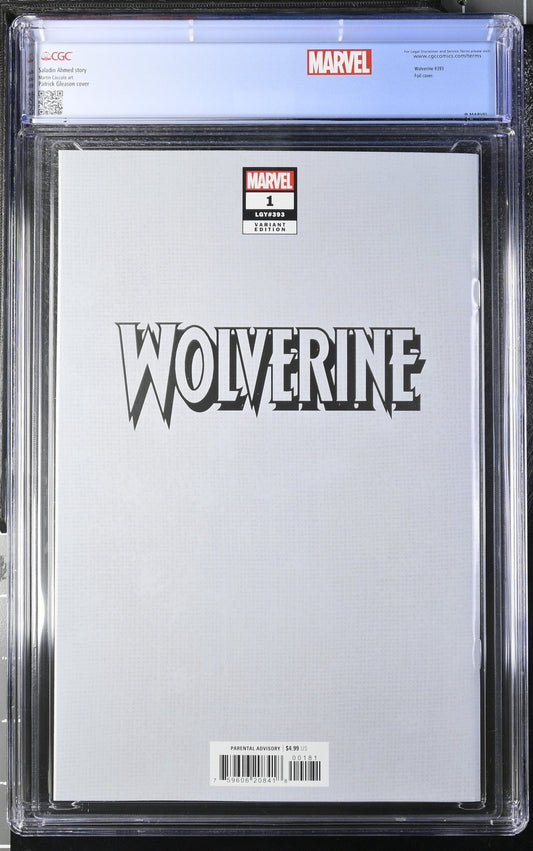 💎WOLVERINE 1 PAT GLEASON ADAMANTIUM FOIL VARIANT CGC 9.9 - CUSTOM WOLV LABEL - DelsBricks Toys & CollectiblesComic BookDelsBricks Toys & Collectibles412 Comics