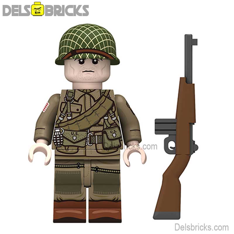 World War 2 American Airborne Infantry Soldier Lego Minifigures Custom Toys 3 - DelsBricks MinifiguresLego MinifiguresDelsBricks MinifiguresDelsbricks.com