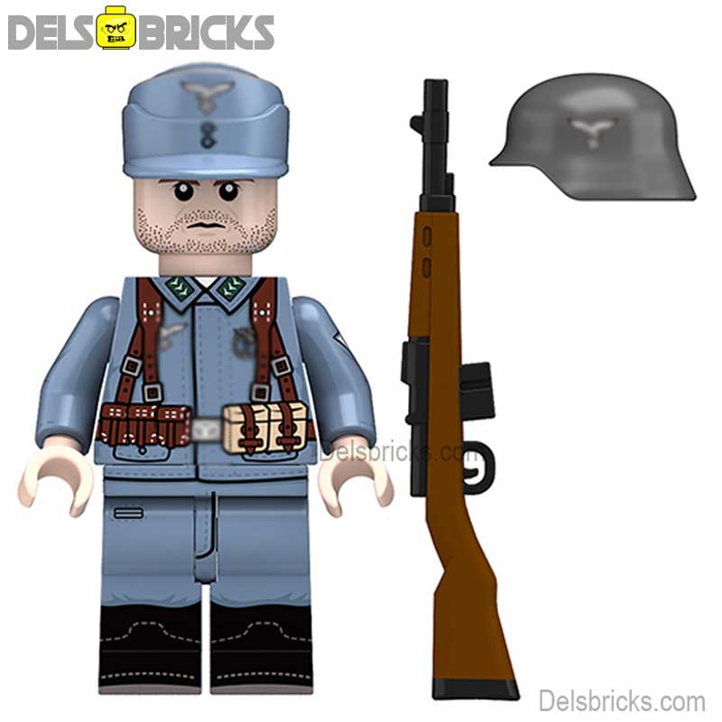 World War 2 German Luftwaffe Soldier Lego Minifigures Custom Toys - DelsBricks MinifiguresLego MinifiguresDelsBricks MinifiguresDelsbricks.com