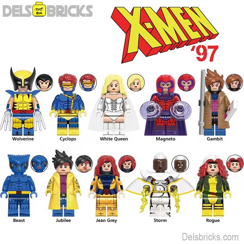X - Men '97 Set of 10 Lego Minifigures custom toys - DelsBricks MinifiguresMinifiguresDelsBricks MinifiguresDelsbricks