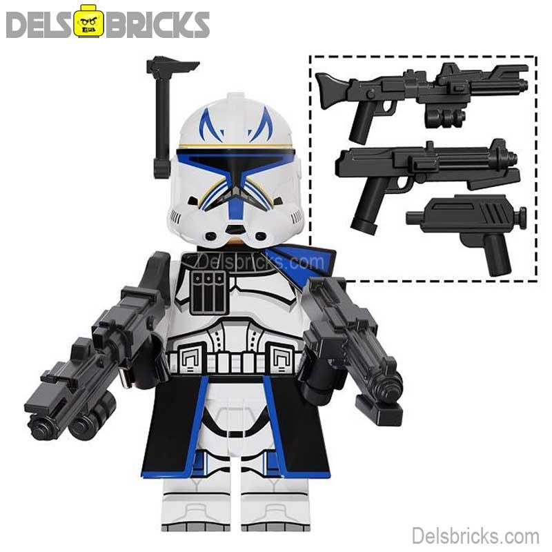Captain Rex 501st Legion Clone trooper Phase 2 Lego Minifigures Custom Toys - DelsBricks Minifigures