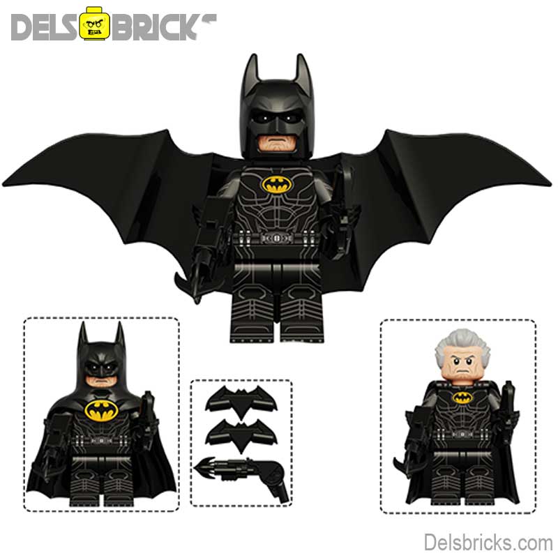 Lego Minifigures Batman from The Flash Movie Michael Keaton Bruce Wayne –  DelsBricks Minifigures