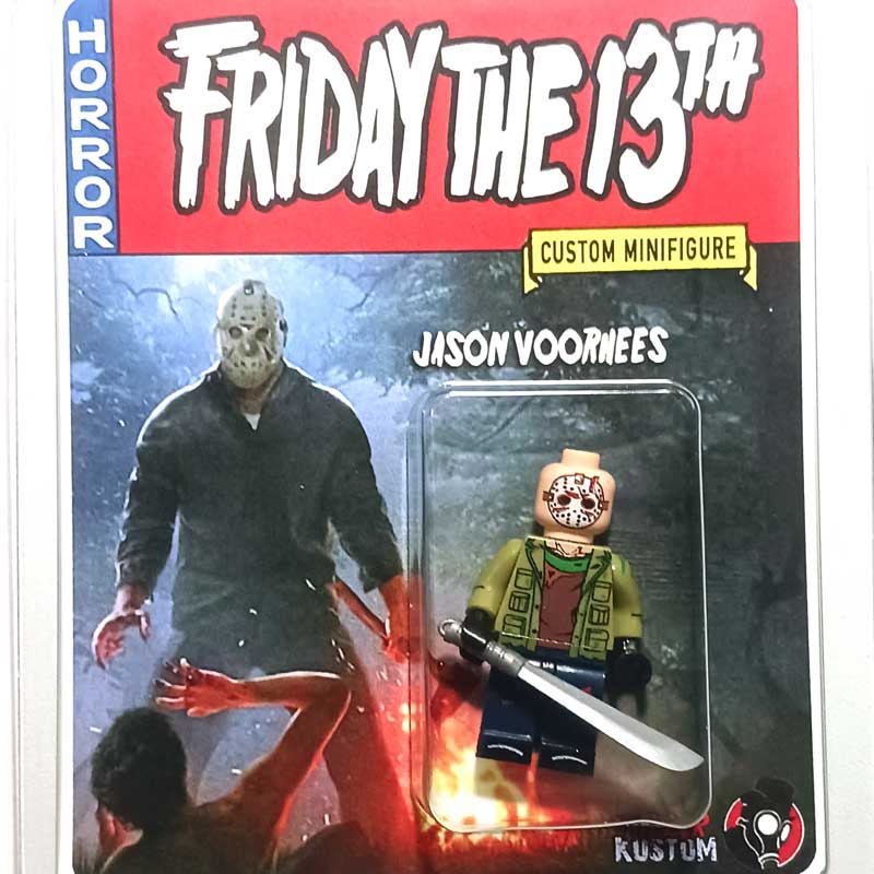 Jason Voorhees in Limited Edition Custom Display Packaging Lego Horror Minifigures Delsbricks.com