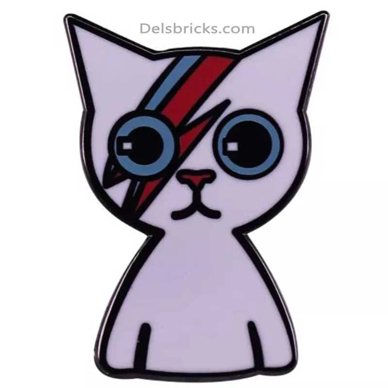Ziggy Stardust Kitty David Bowie Enamel Pins Near Me - DelsBricks MinifiguresEnamel Pins Copper Lapel fashion PinsDelsBricks MinifiguresDelsbricks.com