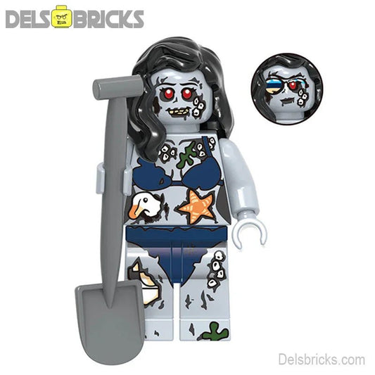 Zombie Bikini Beach Girl Minifigures - DelsBricks MinifiguresLego Horror MinifiguresDelsBricks MinifiguresDelsbricks.com