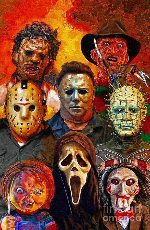Iconic Horror Movie Slashers & Monsters