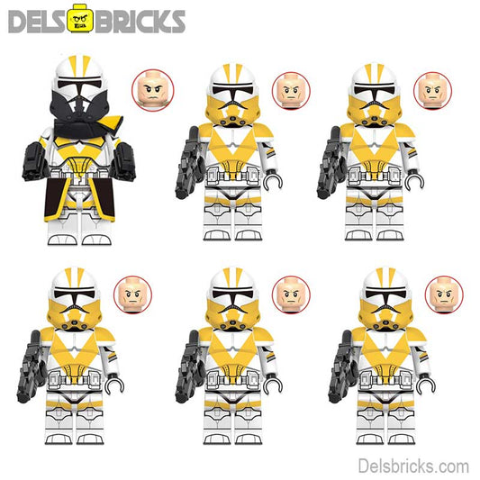 13th Squad Clone trooper Set of 6 Lego Star Wars Minifigures custom toys